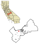 Fresno County California Incorporated and Unincorporated areas Kerman Highlighted 0638226